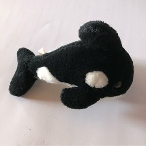 Sea World Plush Killer Orca Shamu Whale Plush Stuffed Animal Vintage 8” Toy
